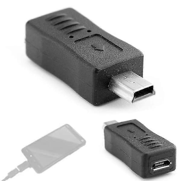 Spelkontroller Svart Micro Mini Usb Adapter Laddare Konverterare Adapter