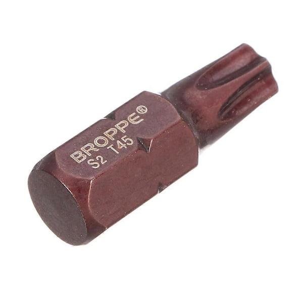 7 stk. T20-55 Torx skruetrækkerbit S2 stål 10 mm sekskant til slagskruetrækker T20/T25/T30/T40/T45/T50/