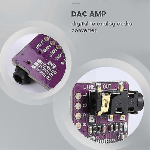 PCM5102 I2S IIS Digital Audio DAC Dekoder Modul Stereo DAC Digital-Til-Analog Konverter Stemmemodul til