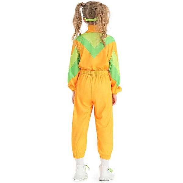 2023 New Arrival Girls Shell Suit Party Tracksuit Halloween Cosplay lapsille 80-luvun hiihtoasu 10-12 Years Old