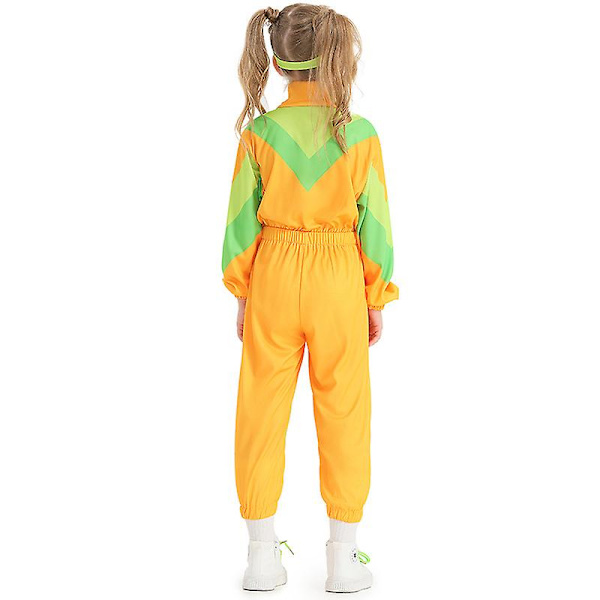 2023 New Arrival Pige Shell Suit Party Træningsdragt Halloween Cosplay Til Børn 80'er Skidragt Kostume 10-12 Years Old