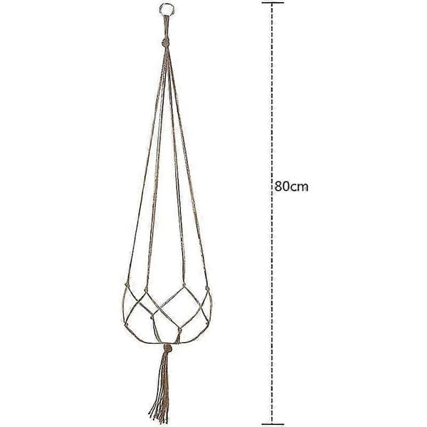 6 kpl Makramee-riippuköysiä sisä- ja ulkokukille - 80 cm