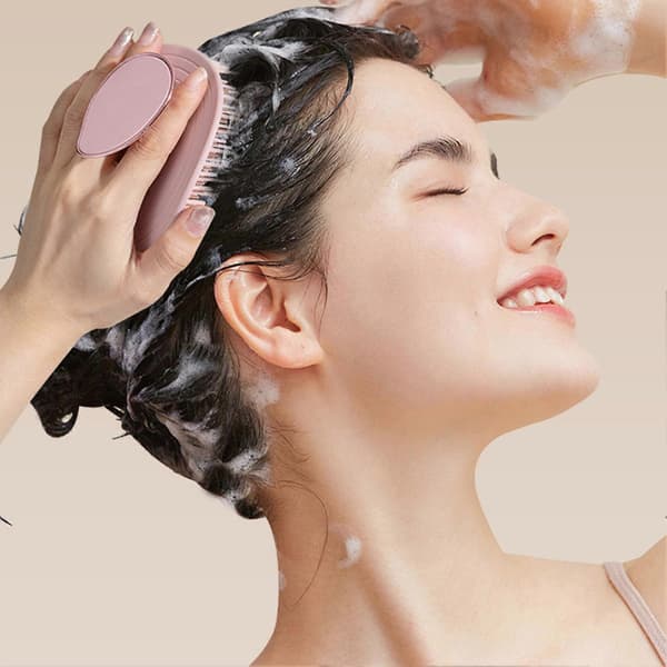 Shampoo Børste Hovedbund Åndbart Design Massager Hårvækst til Hjemmetræning Grey