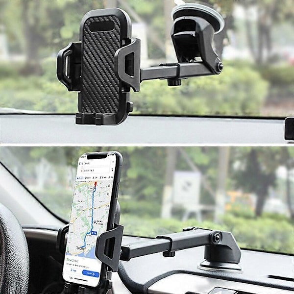 Mobilholder for bil, lastebilsjåfører, universell oppgradert håndfri stativ, dashbord, frontrute, ventilasjonsåpning, mobiltelefonfeste