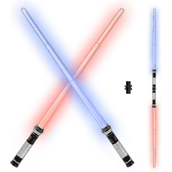 2 i 1 Lightsaber Light Up Sword Leksak med 7 färger Changing Halloween kostym rekvisita