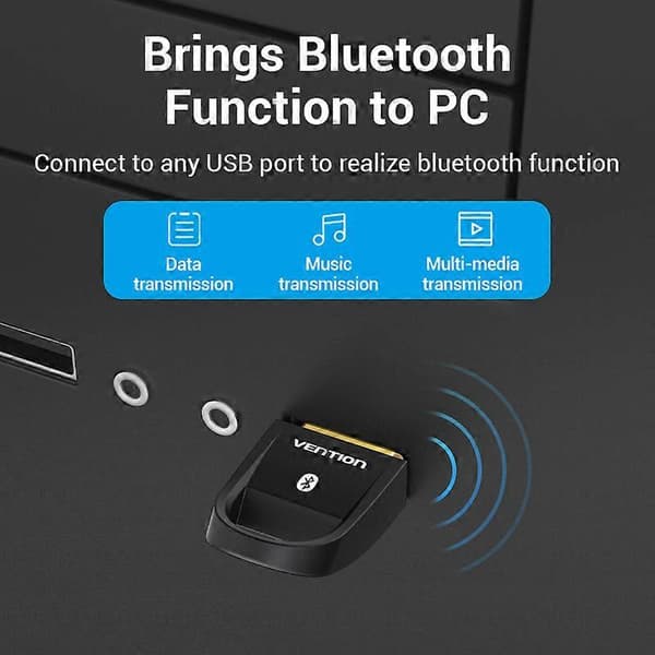 Vention USB Bluetooth-kompatibel 5.0 Adapter til PC Mus Trådløs Overførsel Receiver Transmitter Dongle til Bluetooth Hovedtelefoner