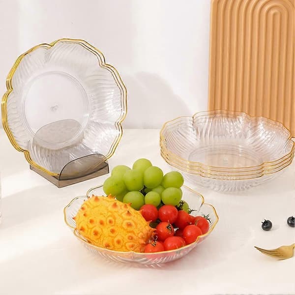 Fruktskål Snacksbehållare för Kök Vardagsrum Plast Dessertvisningsställ