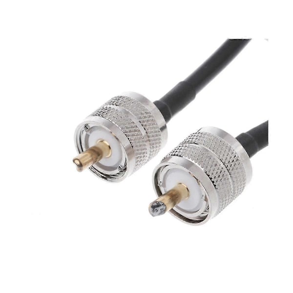 RF-koaksiaalikaapeli UHF-uros - UHF-uros liitin UHF PL259 uros - UHF uros PL259 RG58 pigtail-kaapeli 1m