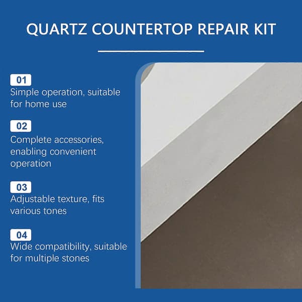Reparationssæt til bordplader af kvarts og granit A+B Epoxyformel for stærk binding 1pcs
