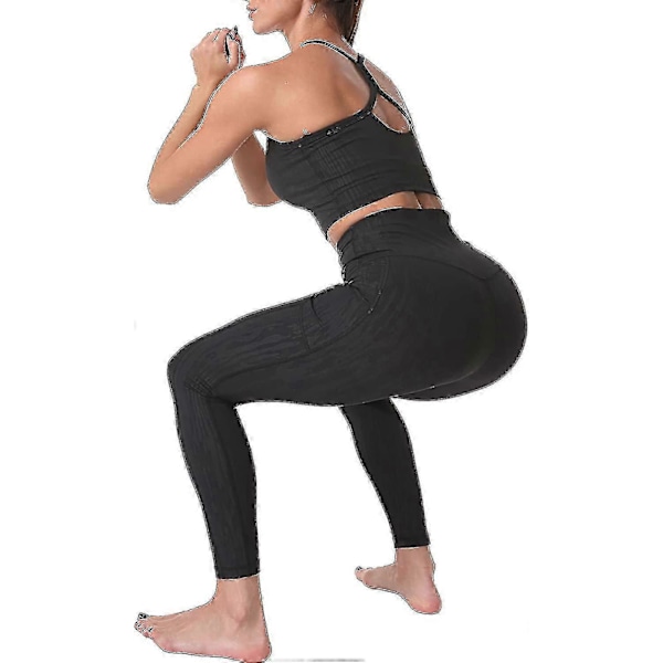 Träningsleggings för kvinnor. Squat-säkra högmidjade yogabyxor 4-vägsstretch. S-3xl