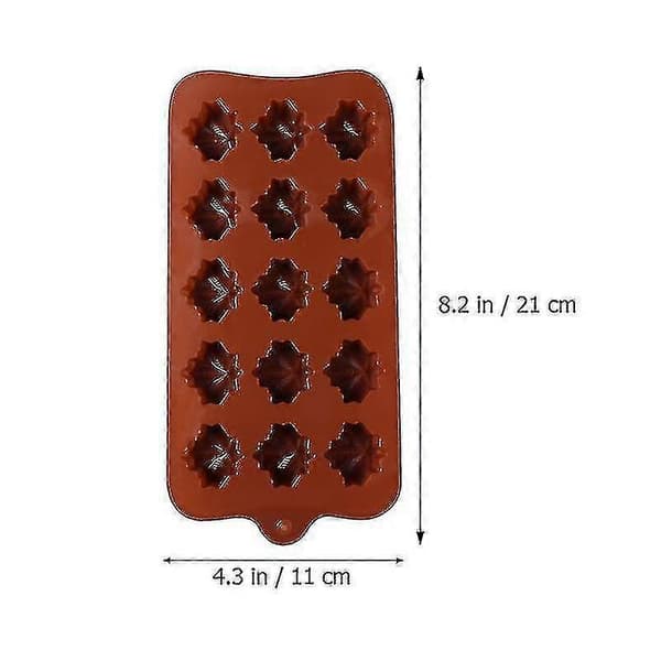 3 stk. Ahornblad Chokolade Dessert Bageform (ruipei)