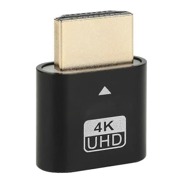 DDC EDID Dummy Plugg Skjermemulator Cheat Adapter 3840x2160 for BTC-Mining