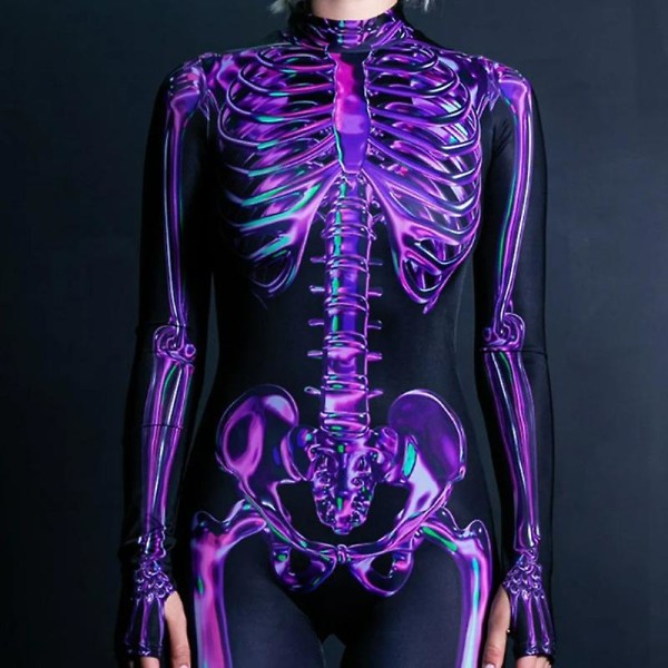 Halloween Skræmmende skelet kostume Voksen Børn Familie Horror Skalle Jumpsuit Karnevalsfest Halloween Forældre-barn Pyjamas outfits høj kvalitet M