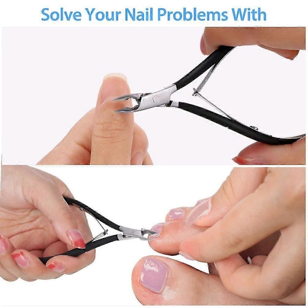 3-pack Nagelbandsklippare Nagelbandstänger Spetsigt Blad Nagelbandstrimmer Rostfria Nagelklippare Manikyrverktyg För Fingernaglar Ingen Nagelbandspusher
