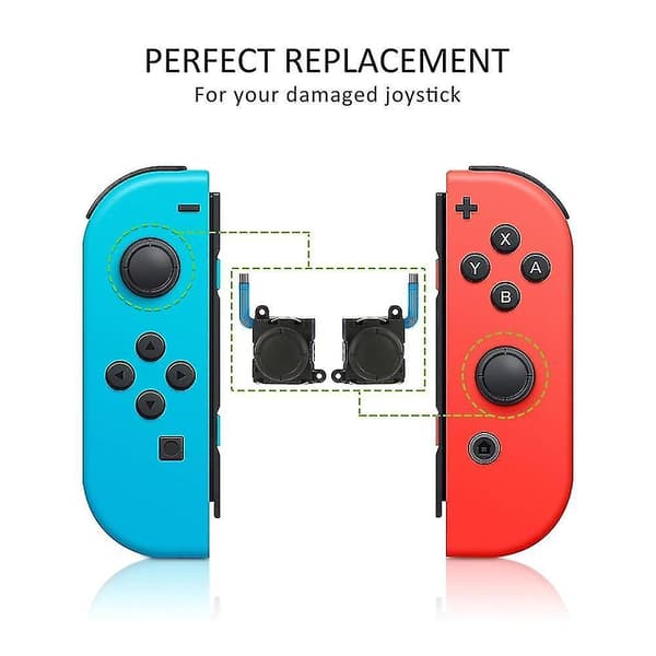 Tillbehör för hemmaspelskonsol, 2 st 3D analog joystick för Nintendo Switch
