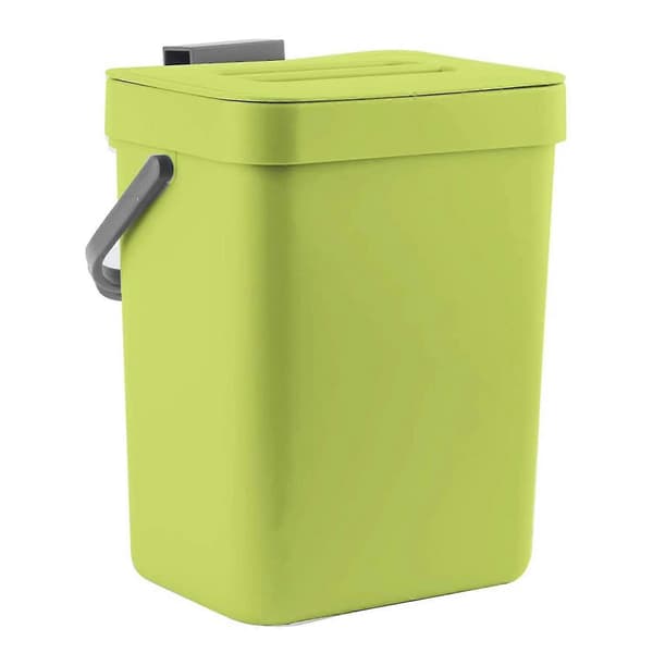 Väggmonterad soptunna - Grön köksavfallstunna, 3L/0,8 Gal