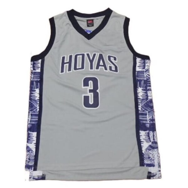 Menn Kvinner Basketball jersey JORDAN 23# IVERSON 3# MOTAW 23# voksen Kortermet Sport Løpe T-skjorter Unisex gray #3 S