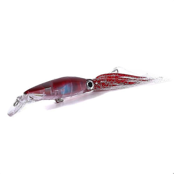 7st/Set Fiske Bete Kit 14cm 40G Bläckfisk Fiske Bete med Skägg Bläckfisk Mjukt Bete Jiggfiske Utrustning