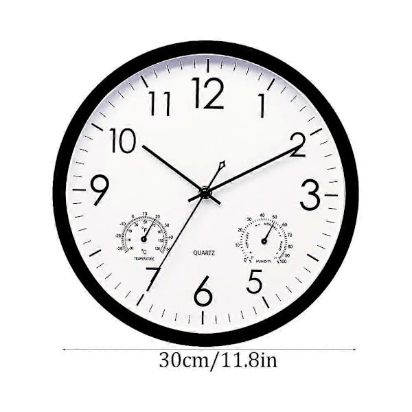 Udendørs Ur Have Vægstationsur Vandtæt Ur Med Termometer Hygrometer Til Hjem Soveværelse Skole Stue