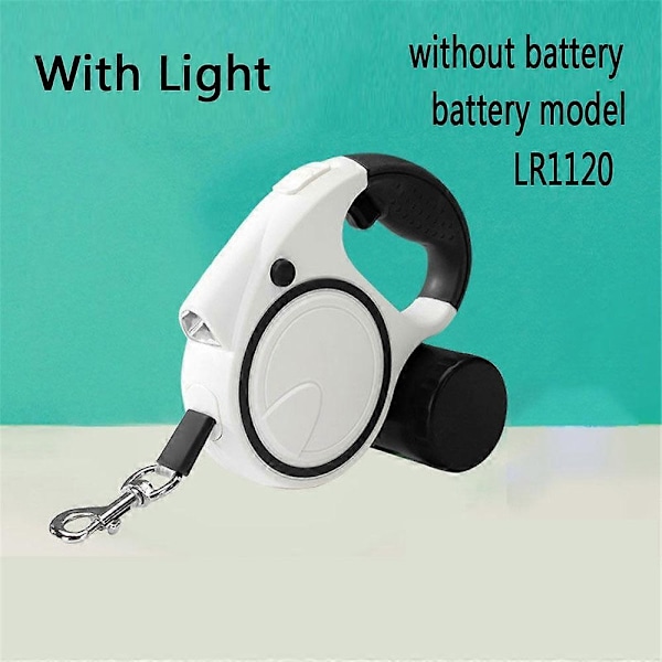 Streamer LED Lys Hundebånd Uttrekkbart Med Søppelpose Nylon Automatisk 5M Laisse Pour Chien Correa Perro