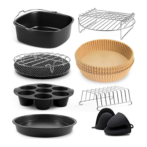 Fyrkantiga Air Fryer Tillbehör 9 Tum, för Tower Etc 5.6-8.3L Deep Basket Airfryer