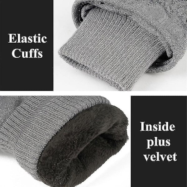 Miesten hiihtohanskat Tuulenpitävät Vedenpitävät Liukumattomat Plus Velvet Lämmin Lumilautailu XL