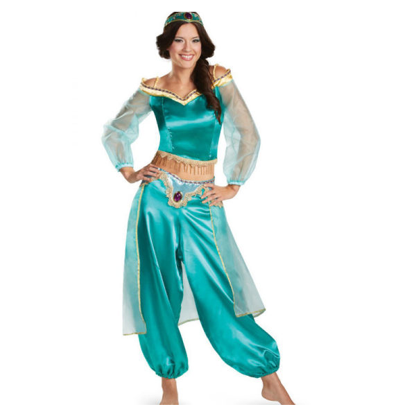 Europæiske og amerikanske damer Aladdin magisk lampe Halloween kostume voksen cosplay Jasmin prinsesse kostume L