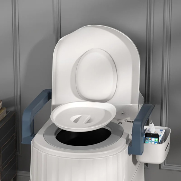 Bærbart toaletttoalett for eldre og gravide Husholdningstoalett for eldre Toalettservant Mobil campingtoalett Wc Blue
