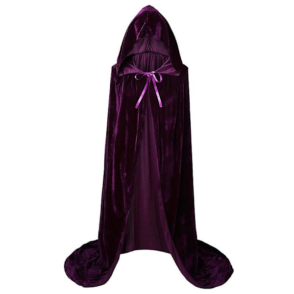 Hokus Pokus Häxkappa Halloween Sarah Winifred Sanderson Cosplaydräkt Vuxen Barn Unisex Retro Ages Cape Purple XXL 160 180cm
