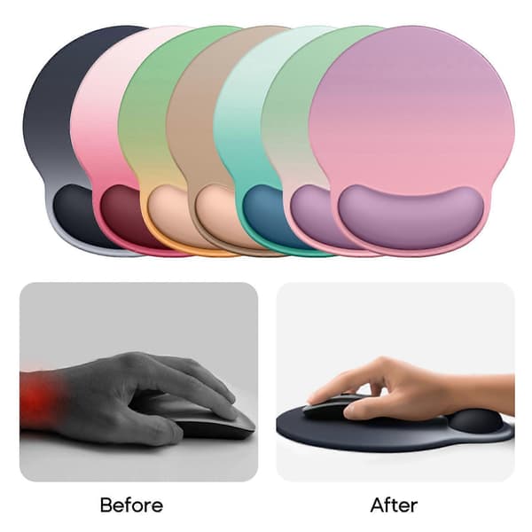 Musematte Muse Håndleddsstøtte Silikon Håndpute Myk Pad Håndleddsstøtte Matte Dataspill Slitesterk Armlene lilla rosa