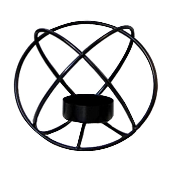 Geometrisk Lysestage Lysestage Væglampe Centerpiece Sort