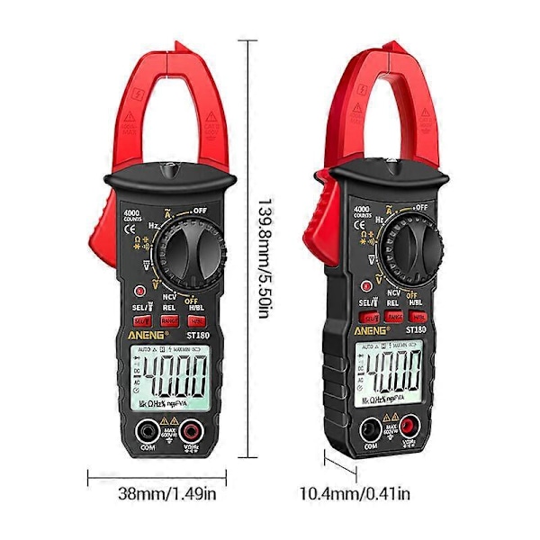 Bærbar Digitalt Multimeter, Digitalt Multimeter, Multifunksjon Voltmeter Automatisk Digitalt Multimeter Teller, Elektrisk Tester, Ohmmeter, Profesjonell