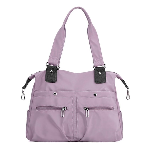 Canvas Tote Bag Vattentät Nylon Multi Ficka Axelväskor Laptop Arbetsväska