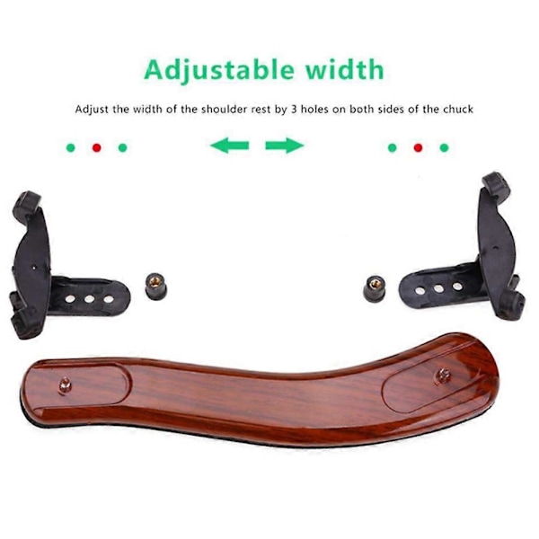 Violin Axelstöd Professionellt 3/4 4/4 Justerbart Axelstöd i Lönnträ Violin Delar Tillbehör