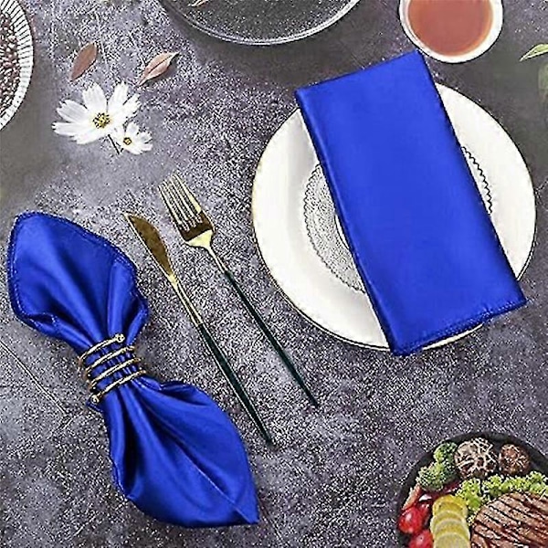 30 Styk Satin Servietter Vaskbare Middagsservietter Hotel Servietter Jacquard Mundklud Bord Servietter Foldet