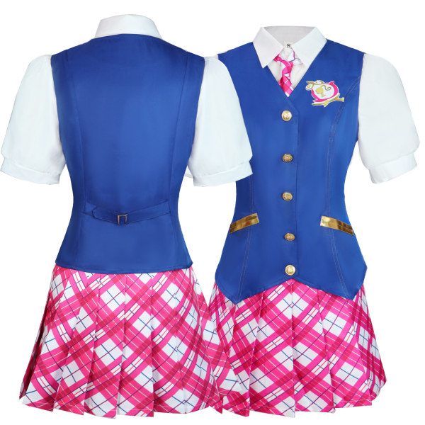 Barbie cosplay kostyme live-action film ken Barbie Barbie ekte cosplay kostyme barbie school uniform 110cm