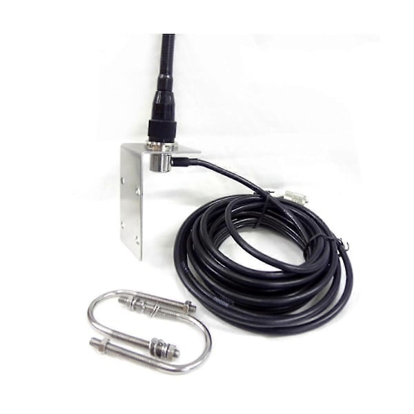 VHF Marinantenn 156-163Mhz Gummi Vattentät Mastantenn med 5M RG-58 Kabel för Båt Segelbåt Y