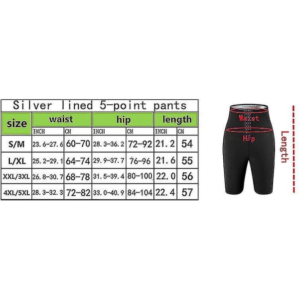 Tflycq Dame Shapewear Saunabukser Højtaljet Stram Sport Fitness Bukser  Breasted Mave Kontrol Sved Tre/fem/ni punkts bukser Five point pants  2XL-3XL 7d38 | Five point pants | 2XL-3XL | Fyndiq