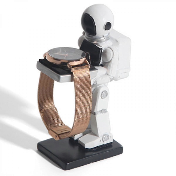 Klockdisplayställ Man Robotfigurer Kreativ Klockförvaring Smyckesdisplay Bord Glasögonhållare För Kontor Heminredning