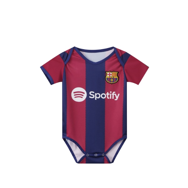 23-24 Real Madrid Arsenal Paris baby fodboldtrøje Argentina Portugal baby kravlende onesie 24Barcelona home court Size 9 (6-12 months)