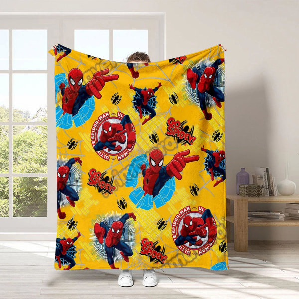 Spiderman-tæppe Superblødt, varmt flanneltæppe Sovesofa Bil Børn Drenge Gaver style 2 125*150cm