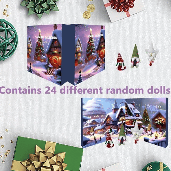 Julkalender med tomte 2024, Julkalender 2024, 24-dagars samlarjulkalender med tomte