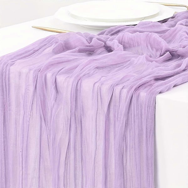 Uusi tyyli 1 kpl, Polyesteri Suorakulmio Pöytäliinat, Paksu Pöytälippu Kiitospäivään, Boheemi Maalaistyylinen Vaalean Violetti Juustokangas Pöytäliina, Häät