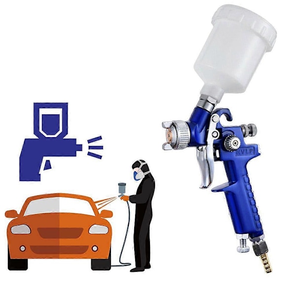 0,8 mm Mini HVLP Luftmålningspistol Auto Bil Detalj för Touch Up Sprayer Gravity
