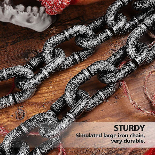 Halloween hopeaketjut Halloween ketjut Rekvisiitta Bloody ketju Halloween Cosplay -pukujuhlakoristeeseen 1kpl