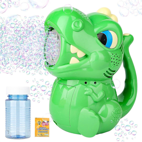 Automatisk boblemaskine, bærbar dinosaur bobleblæser med boblevæske, 3000+ bobler/min, perfekt til børns fødselsdagsgave