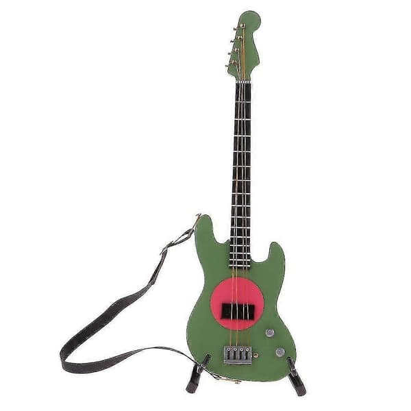 20 cm Miniature Elektrisk Basguitar Model i Træ