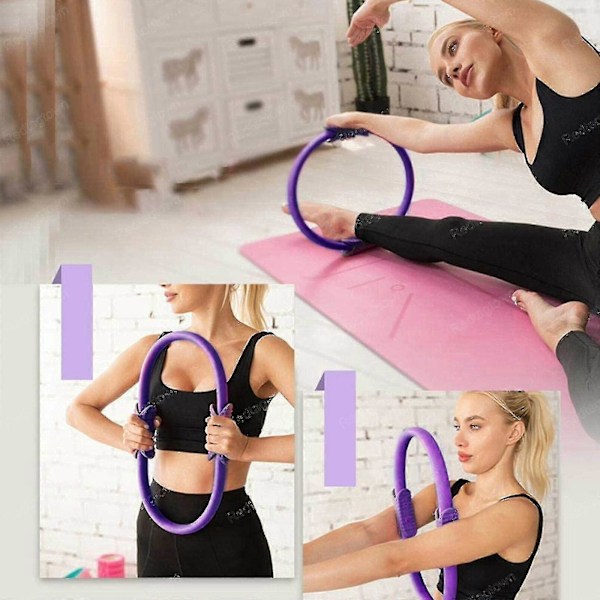 Jooga Pilates Fitness Vastusrengas 1kpl - violetti