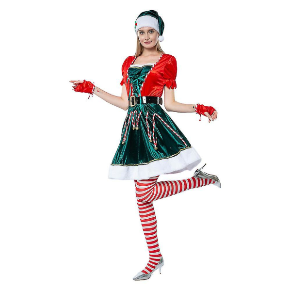 Sexy julekjole 5-delers skjørt i flere størrelser Julealveatmosfære  Høytidsfest Ytelseskjole høy kvalitet XL 3bc3 | XL | Fyndiq