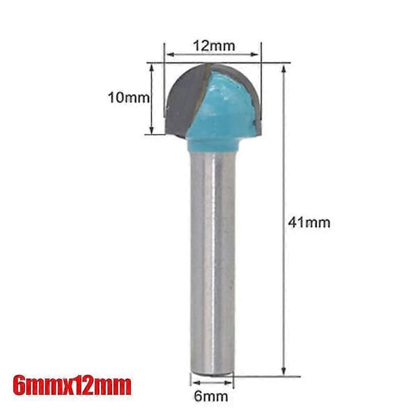 Frese Core Box Overfreser Rund Bunn Rundt Hode Trebearbeiding Gravering Halvsirkelformet Kutter